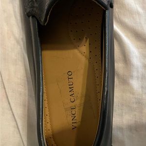 Very Nice Vincent Camuto Black Leather Men Driving Shoe, Never Worn Or Used